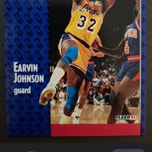 Magic Johnson original fleer card.